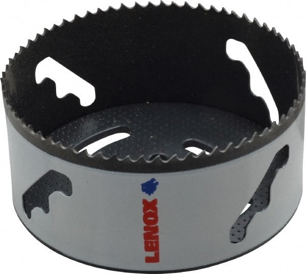 Lenox - 4-1/2" Diam, 1-1/2" Cutting Depth, Hole Saw - Bi-Metal Saw, Toothed Edge - Exact Tooling
