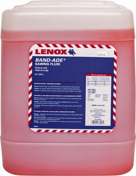 Lenox - Band-Ade, 5 Gal Pail Sawing Fluid - Semisynthetic, For Cutting, Machining - Exact Tooling