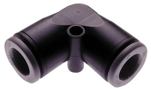 Norgren - 1/8" Tube OD, Brass Push-to-Connect Tube Union Elbow - Tube to Tube Connection, 150 Max psi, Nitrile O-Ring, 0 to 175°F Working Temp - Exact Tooling