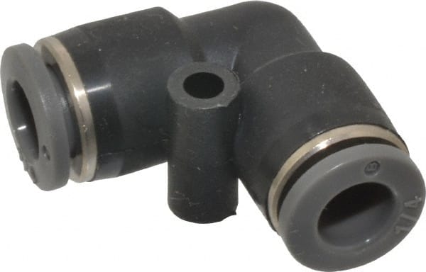 Norgren - 1/4" Tube OD, Brass Push-to-Connect Tube Union Elbow - Tube to Tube Connection, 150 Max psi, Nitrile O-Ring, 0 to 175°F Working Temp - Exact Tooling