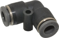 Norgren - 1/4" Tube OD, Brass Push-to-Connect Tube Union Elbow - Tube to Tube Connection, 150 Max psi, Nitrile O-Ring, 0 to 175°F Working Temp - Exact Tooling
