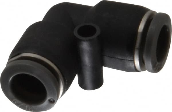 Norgren - 5/16" Tube OD, Brass Push-to-Connect Tube Union Elbow - Tube to Tube Connection, 150 Max psi, Nitrile O-Ring, 0 to 175°F Working Temp - Exact Tooling