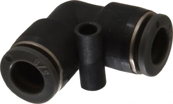 Norgren - 3/8" Tube OD, Brass Push-to-Connect Tube Union Elbow - Tube to Tube Connection, 150 Max psi, Nitrile O-Ring, 0 to 175°F Working Temp - Exact Tooling