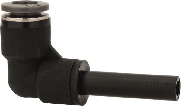 Norgren - 1/4" Tube OD, Brass Push-to-Connect Tube Stem Elbow - Tube to Stem Connection, 150 Max psi, Nitrile O-Ring, 0 to 175°F Working Temp - Exact Tooling