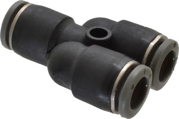 Norgren - 5/16" Tube OD, Brass Push-to-Connect Tube Parallel Y - 150 Max psi, Tube to Tube Connection, Nitrile O-Ring, 0 to 175°F Working Temp - Exact Tooling