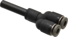 Norgren - 5/32" Tube OD, Brass Push-to-Connect Tube Y Stem Connector - Tube to Stem Connection, 150 Max psi, Nitrile O-Ring, 0 to 175°F Working Temp - Exact Tooling