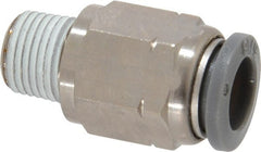 Norgren - 5/16" Tube OD, 1/8 NPTF Brass Push-to-Connect Tube Male Connector - Tube to Male NPT Connection, 150 Max psi, Nitrile O-Ring, 0 to 175°F Working Temp - Exact Tooling