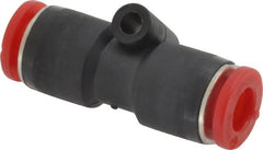 Norgren - 6mm Tube OD, Brass Push-to-Connect Tube Union - Tube to Tube Connection, 150 Max psi, Nitrile O-Ring, 0 to 175°F Working Temp - Exact Tooling