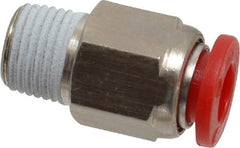 Norgren - 6mm Tube OD, 1/8 BSPT Brass Push-to-Connect Tube Male Connector - Tube to Male BSPT Connection, 150 Max psi, Nitrile O-Ring, 0 to 175°F Working Temp - Exact Tooling