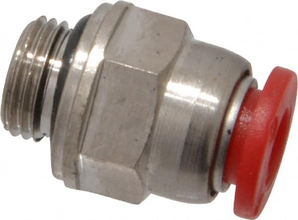 Norgren - 6mm Tube OD, 1/8 BSPP Brass Push-to-Connect Tube Male Connector - Tube to Male BSPP Connection, 150 Max psi, Nitrile O-Ring, 0 to 175°F Working Temp - Exact Tooling