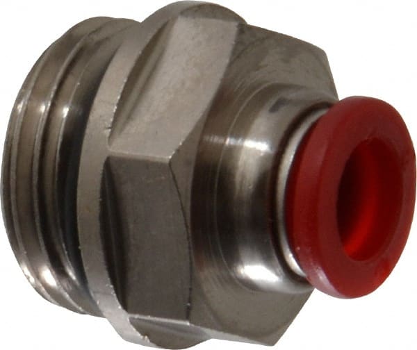 Norgren - 8mm Tube OD, 1/2 BSPP Brass Push-to-Connect Tube Male Connector - Tube to Male BSPP Connection, 150 Max psi, Nitrile O-Ring, 0 to 175°F Working Temp - Exact Tooling