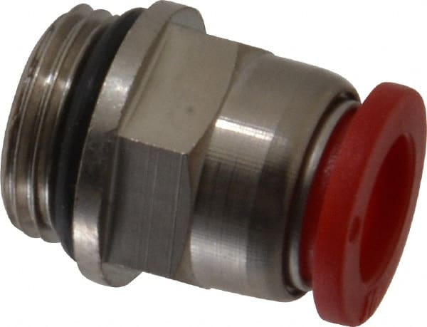 Norgren - 10mm Tube OD, 3/8 BSPP Brass Push-to-Connect Tube Male Connector - Tube to Male BSPP Connection, 150 Max psi, Nitrile O-Ring, 0 to 175°F Working Temp - Exact Tooling