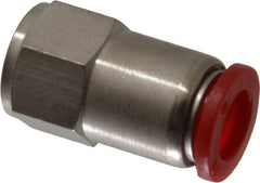 Norgren - 10mm Tube OD, 1/4 BSPP Brass Push-to-Connect Tube Female Connector - Tube to Female BSPP Connection, 150 Max psi, Nitrile O-Ring, 0 to 175°F Working Temp - Exact Tooling