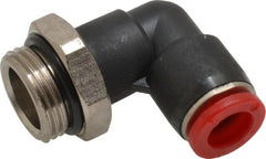 Norgren - 8mm Tube OD, 3/8 BSPP Brass Push-to-Connect Tube Male Swivel Elbow - Tube to Male BSPP Connection, 150 Max psi, Nitrile O-Ring, 0 to 175°F Working Temp - Exact Tooling
