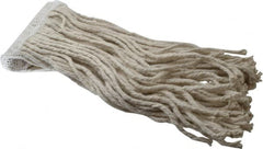 PRO-SOURCE - 5" White Head Band, Small Cotton Cut End Mop Head - 8 Ply, Clamp Jaw Connection, Use for Stripping/Finishing - Exact Tooling