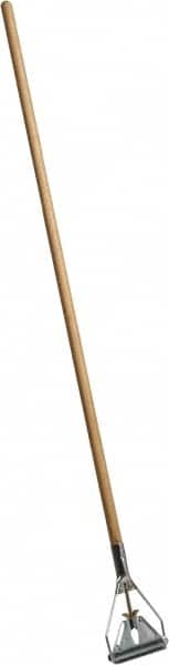 PRO-SOURCE - 54" Wood Quick Connect Mop Handle - Metal Connector, Use with Wet Mops - Exact Tooling