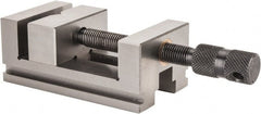 Value Collection - 2-3/8" Jaw Width, 2-3/16" Jaw Opening Capacity, 1" Jaw Height, Toolmaker's Vise - Flat Jaw, 4-3/8" OAL - Exact Tooling