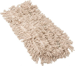 PRO-SOURCE - 24" Long x 5" Wide Yarn Blend Dust Mop Head - Snap-On, White, Looped Head, Launderable - Exact Tooling