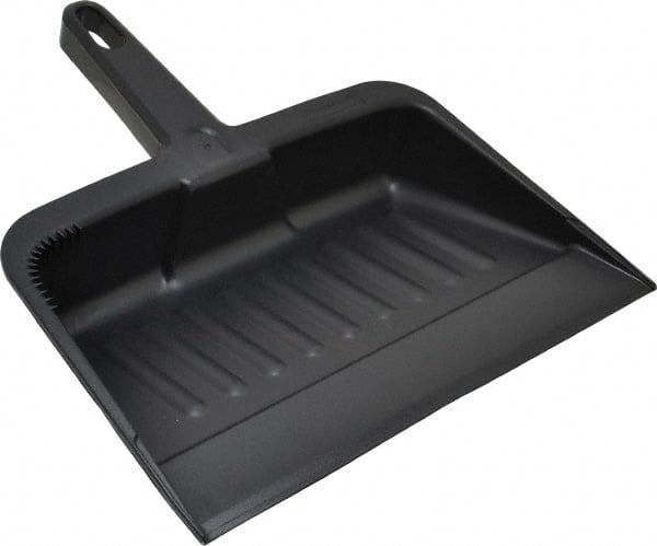 Rubbermaid - 12-1/4" Wide x 2-5/8" High, Handheld Dustpan - Plastic Body, 5" Plastic Handle, Black - Exact Tooling