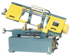 Enco - 10 x 17" Max Capacity, Manual Step Pulley Horizontal Bandsaw - 220/440 Volts, 2 hp, 3 Phase - Exact Tooling
