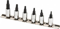 Proto - 6 Piece 1/4" Drive Torx Bit Socket Set - T10 to T30 Torx - Exact Tooling
