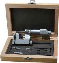 Value Collection - 0 to 1 Inch Range, Carbide Face, Satin Chrome Coated, Mechanical Multi Anvil Micrometer - Friction Thimble, 0.001 Inch Graduation, 0.0001 Inch Accuracy - Exact Tooling