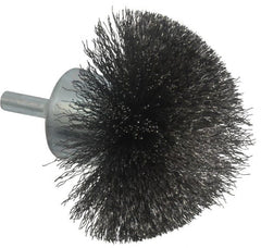 Anderson - 2-3/4" Brush Diam, Crimped, Flared End Brush - 1/4" Diam Shank, 16,000 Max RPM - Exact Tooling