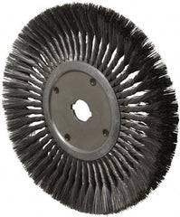 Anderson - 12" OD, 1-1/4" Arbor Hole, Knotted Steel Wheel Brush - 3/4" Face Width, 3-1/8" Trim Length, 0.014" Filament Diam, 3,600 RPM - Exact Tooling