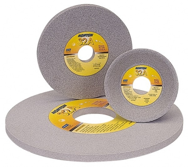 Norton - 12" Diam x 5" Hole x 1" Thick, J Hardness, 80 Grit Surface Grinding Wheel - Aluminum Oxide, Type 1, Medium Grade, 2,070 Max RPM, Vitrified Bond, No Recess - Exact Tooling