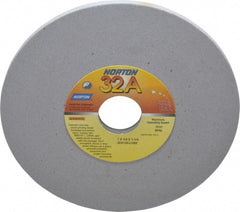 Norton - 7" Diam x 1-1/4" Hole x 1/4" Thick, L Hardness, 120 Grit Surface Grinding Wheel - Aluminum Oxide, Type 1, Fine Grade, 3,600 Max RPM, Vitrified Bond, No Recess - Exact Tooling