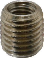 Made in USA - M10x1.50 Internal, M16x2.00 External, Metric Coarse, 17mm Insert Length, Thread Locking Repair Inserts - Stainless Steel, Oxide Finish, Grade 303 - Exact Tooling