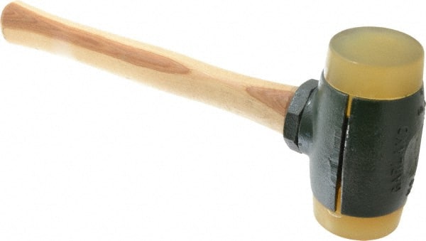Garland - 6-1/2 Lb Head 2-3/4" Face Urethane Split Head Hammer with Faces - Wood Handle - Exact Tooling