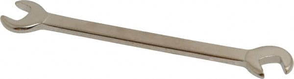 Proto - 1/4" x 7/32" Standard Ignition Open End Wrench - 3" OAL, Double End, Satin Finish, 15° & 60° Head Angle - Exact Tooling