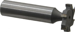 Made in USA - 7/8" Diam x 5/32" Face Width, Carbide-Tipped, 6 Teeth, Shank Connection Woodruff Keyseat Cutter - Uncoated, 2-5/32" OAL x 1/2" Shank, Straight Teeth, ANSI 507, Old Standard 10 - Exact Tooling