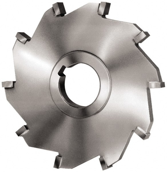 Made in USA - 3" Diam x 3/8" Width of Cut, 6 Teeth, Carbide Tipped Side Milling Cutter - Straight Teeth, Uncoated - Exact Tooling