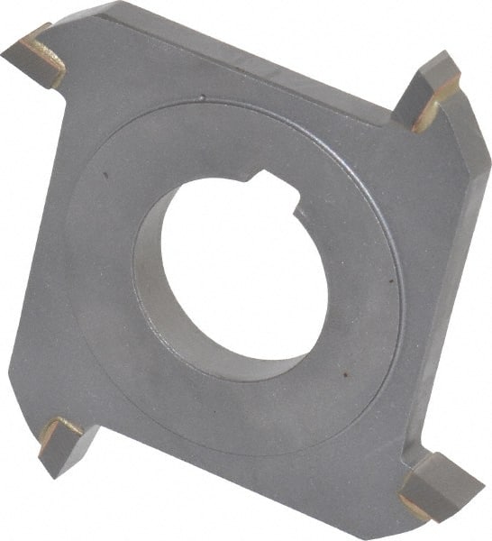 Made in USA - 3" Diam x 5/16" Width of Cut, 4 Teeth, Carbide Tipped Side Milling Cutter - Straight Teeth, Uncoated - Exact Tooling