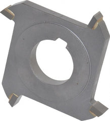 Made in USA - 3" Diam x 5/16" Width of Cut, 4 Teeth, Carbide Tipped Side Milling Cutter - Straight Teeth, Uncoated - Exact Tooling