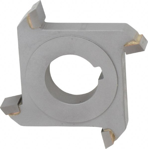 Made in USA - 3" Diam x 1/2" Width of Cut, 4 Teeth, Carbide Tipped Side Milling Cutter - Straight Teeth, Uncoated - Exact Tooling