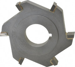 Made in USA - 3" Diam x 3/8" Width of Cut, 6 Teeth, Carbide Tipped Side Milling Cutter - Straight Teeth, Uncoated - Exact Tooling