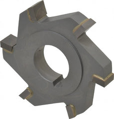 Made in USA - 3" Diam x 1/2" Width of Cut, 6 Teeth, Carbide Tipped Side Milling Cutter - Straight Teeth, Uncoated - Exact Tooling