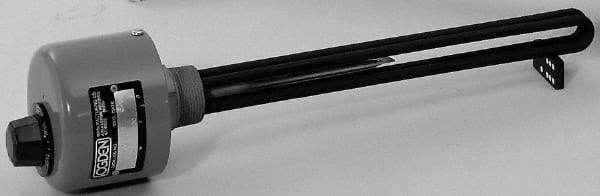 Value Collection - 3 Element, 57-1/2" Immersion Length, Standard Housing, Steel Pipe Plug Immersion Heater - 3 Phase, 480 Volt, 10,000 Watt, 22 Watts/Sq In, Steel Plug - Exact Tooling