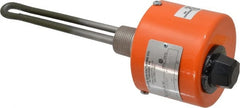 Value Collection - 1 Element, 6-3/8" Immersion Length, Standard Housing, Stainless Steel Pipe Plug Immersion Heater - 1 Phase, 120 Volt, 500 Watt, 43 Watts/Sq In, Stainless Steel Plug - Exact Tooling