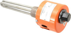 Value Collection - 2 Element, 6-1/8" Immersion Length, Standard Housing, Stainless Steel Pipe Plug Immersion Heater - 1 Phase, 120 Volt, 1,500 Watt, 66 Watts/Sq In, Stainless Steel Plug - Exact Tooling
