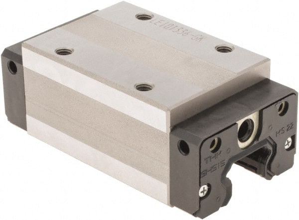 THK - 64.4mm L x 34mm W x 25mm H, 26mm Transverse Hole Spcg, 26mm Lateral Hole Spcg, 4 Way SHS Block w/Caged Ball - 9.5mm Overhang, 14.2 Kn Dynamic Capacity, M4x5 Hole, 24.2 kn Static Load Rating, 28" High Assembly - Exact Tooling