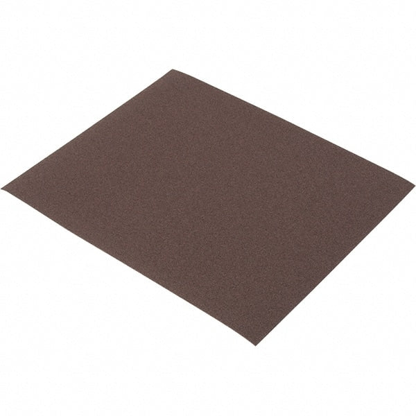 Norton - 120 Grit, Aluminum Oxide Sanding Sheet - 11" Long x 9" Wide, Fine Grade, J Weighted Cloth Backing - Exact Tooling