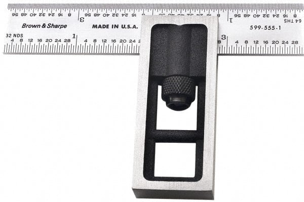 TESA Brown & Sharpe - 4 Inch Long, 4R Double Square - 1/64, 1/32, 1/16 and 1/8 Inch Graduation - Exact Tooling