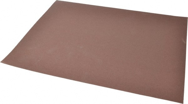 Norton - 240 Grit, Aluminum Oxide Sanding Sheet - 11" Long x 9" Wide, Very Fine Grade, J Weighted Cloth Backing - Exact Tooling