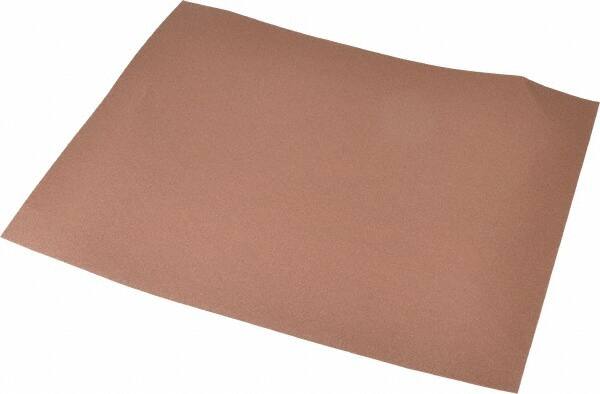 Norton - 320 Grit, Aluminum Oxide Sanding Sheet - 11" Long x 9" Wide, Extra Fine Grade, J Weighted Cloth Backing - Exact Tooling