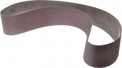 3M - 3" Wide x 48" OAL, 80 Grit, Aluminum Oxide Abrasive Belt - Aluminum Oxide, Medium, Coated, X Weighted Cloth Backing, Series 341D - Exact Tooling