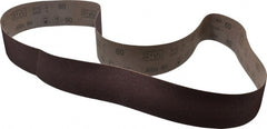 3M - 3" Wide x 72" OAL, 60 Grit, Aluminum Oxide Abrasive Belt - Aluminum Oxide, Medium, Coated, X Weighted Cloth Backing, Series 341D - Exact Tooling